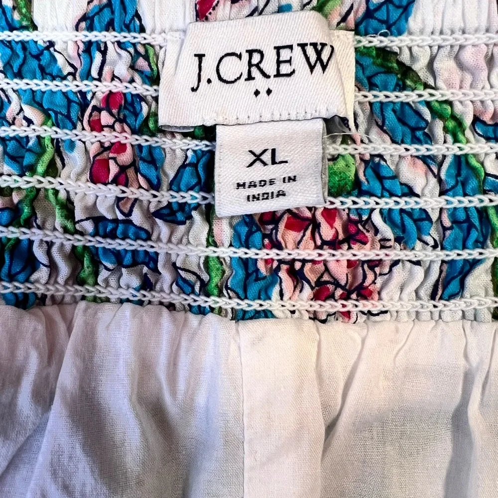 J. Crew Women’s Tiered Blue/Pink Floral Mini Skirt SZ XL